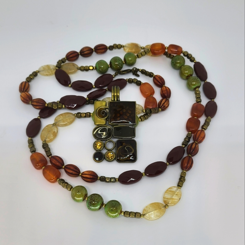 Premier Designs Fall Color Pendant and Necklace Pairing